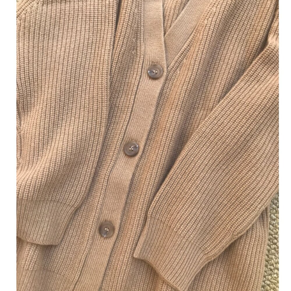 Jenni Kayne Cashmere Cocoon Cardigan S/M Camel Beige Quiet Lux Knit - Picture 7 of 10